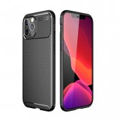 Carbon Shockproof TPU Case iPhone 12 Pro Max Black - Techhuset.se
