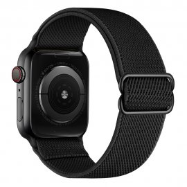 Köp Elastiskt Nylonarmband Apple Watch 42/44/45/49 mm Svart Online