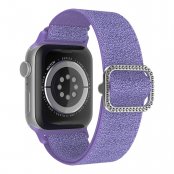 Köp Elastiskt Nylonarmband Apple Watch Ultra 3 49mm Glitter Lila Online