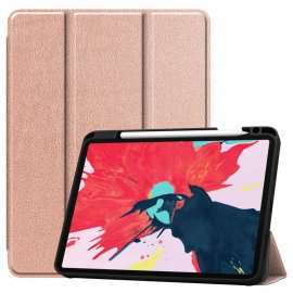 Fodral Tri-Fold iPad Air 10.9 2020 Med Pencil-hållare Rose Guld - Techhuset.se