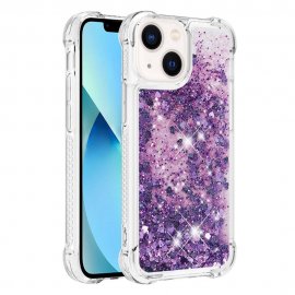 Köp Glitter Bling TPU Case iPhone 14 Plus Lila Online