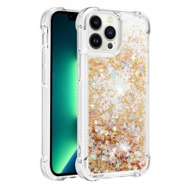 Köp Glitter Bling TPU Case iPhone 14 Pro Guld Online