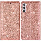 KÖp Glitter Plånboksfodral Samsung Galaxy S23 Roséguld Online