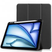 Apple iPad Air 11 8th Gen (2026) Fodral Tri-Fold Med Pencil-hållare Svart