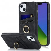 Köp iPhone 14 Kortfack Skal Ring Svart Online