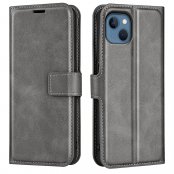 Köp iPhone 14 Plus Wallet Leather Grey Online