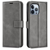 Köp iPhone 14 Pro Wallet Leather Grey Online