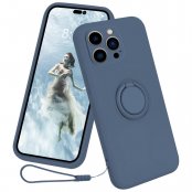 Köp iPhone 15 Pro Max Skal Med Ringhållare Mörkblå Online