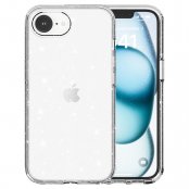 Transparent glitter-skal till iPhone 17e – baksida