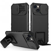 Köp Kickstand Skal iPhone 15 Kameraskydd Svart Online