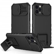 Köp Kickstand Skal iPhone 15 Pro Max Kameraskydd Svart Online