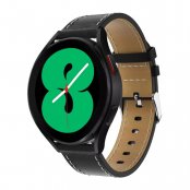Köp Klassiskt Läderarmband Samsung Galaxy Watch 6 40mm Svart Online
