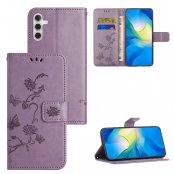 Köp Läderfodral Fjärilar Samsung Galaxy S24 Lila Online