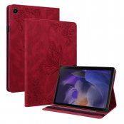 Köp Läderfodral Samsung Galaxy Tab A8 10.5 Fjärilar Röd Online