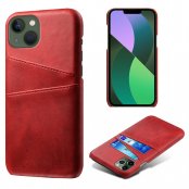 Köp Läderskal Med Kortfack iPhone 14 Plus Röd Online