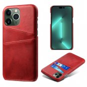 Köp Läderskal Med Kortfack iPhone 14 Pro Max Röd Online
