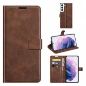 Leather Wallet Samsung Galaxy S22 Plus Brown - Techhuset.se