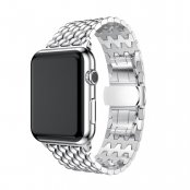 Metallarmband i Fjärilspänne Apple Watch Series 11 42mm Silver