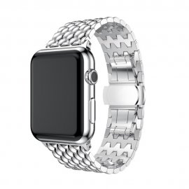 Köp Metallarmband i Fjärilspänne Apple Watch 41mm Series 9 Silver Online