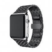 Metallarmband i Fjärilspänne Apple Watch Series 11 46mm Svart