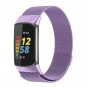 Milanese Loop Armband Fitbit Charge 5 Lila - Techhuset.se