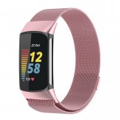 Milanese Loop Armband Fitbit Charge 5 Rosa - Techhuset.se