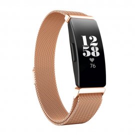 Milanese Loop Armband Fitbit Inspire/Inspire HR/Inspire 2 Rose Guld - Techhuset.se