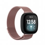 Milanese Loop Armband Fitbit Versa 3/Sense Rosa - Techhuset.se