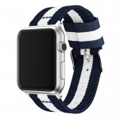 Köp Nylonarmband Apple Watch Ultra 3 49mm Blå/Vit Online
