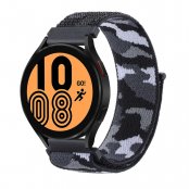 Full Fit Nylonarmband Samsung Galaxy Watch FE Kamouflage Svart