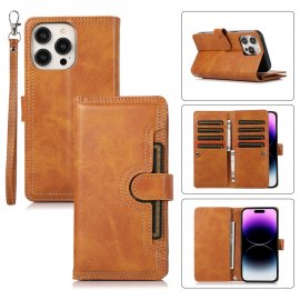 Köp Plånboksfodral Multi-Slot iPhone 15 Cognac Online