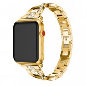 Rhinestone Kristallarmband Apple Watch 42/44mm Guld - Techhuset.se