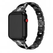 Rhinestone Kristallarmband Apple Watch 45mm Series 9 Svart