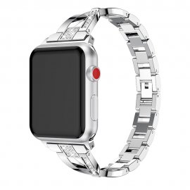 Köp Rhinestone Kristallarmband Apple Watch Ultra 2 49mm Silver Online
