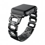 Köp Rhinestone Metallarmband Apple Watch 45mm Series 9 Svart Online