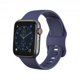 Köp Silicone Band Apple Watch 45mm Series 9 Dark Blue Online