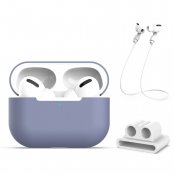 Silikonskal Med Karbinhake & Hörlursband AirPods Pro Lila - Techhuset.se