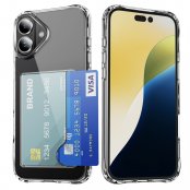 Skal Kortfack iPhone 16 Plus Genomskinlig