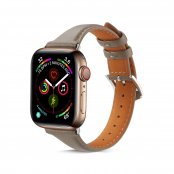 Köp Smalt Läderarmband Apple Watch 38/40/41 mm Grå Online