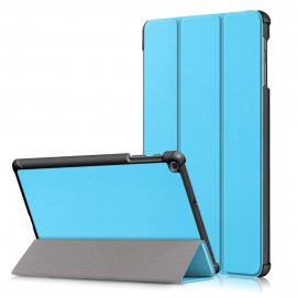 Tri-Fold Stand Läderfodral Samsung Galaxy Tab A 2019 Blå - Techhuset.se