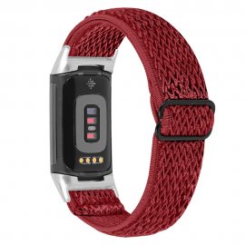 Vävd Nylonarmband Fitbit Charge 5 Röd - Techhuset.se