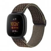 Köp Vävd Nylonarmband Fitbit Versa 3/Sense Mörkgrön/brun Online