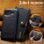 DG.MING svart läderplånbok med avtagbart magnetiskt skal för Google Pixel 9a