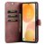 DG.MING röd magnet wallet till Galaxy A57 med kortfack och mobil insatt