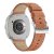 Samsung Galaxy Watch 8 44mm med brunt läderarmband i äkta läder, bakre vy med sensor