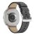Äkta läderarmband svart monterat på Samsung Galaxy Watch 8 40mm, baksida vy