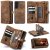 CaseMe Multi-Slot 2 i 1 Plånboksfodral Galaxy S22 Plus Brun - Techhuset.se