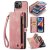 Köp CaseMe Multi-Slot 2 i 1 Plånboksfodral iPhone 14 Rosa Online