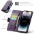 Köp CaseMe Slim Plånboksfodral RFID-skydd iPhone 15 Pro Lila online
