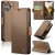 Plånboksfodral RFID-skydd iPhone 16 Plus Brun